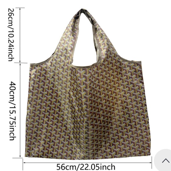 Stylish, Designer Print Reusable, Foldable Shopping Tote Bag - Black Design - Picture 3 of 3